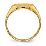 14k 11.0x9.0mm Open Back Signet Ring RS347