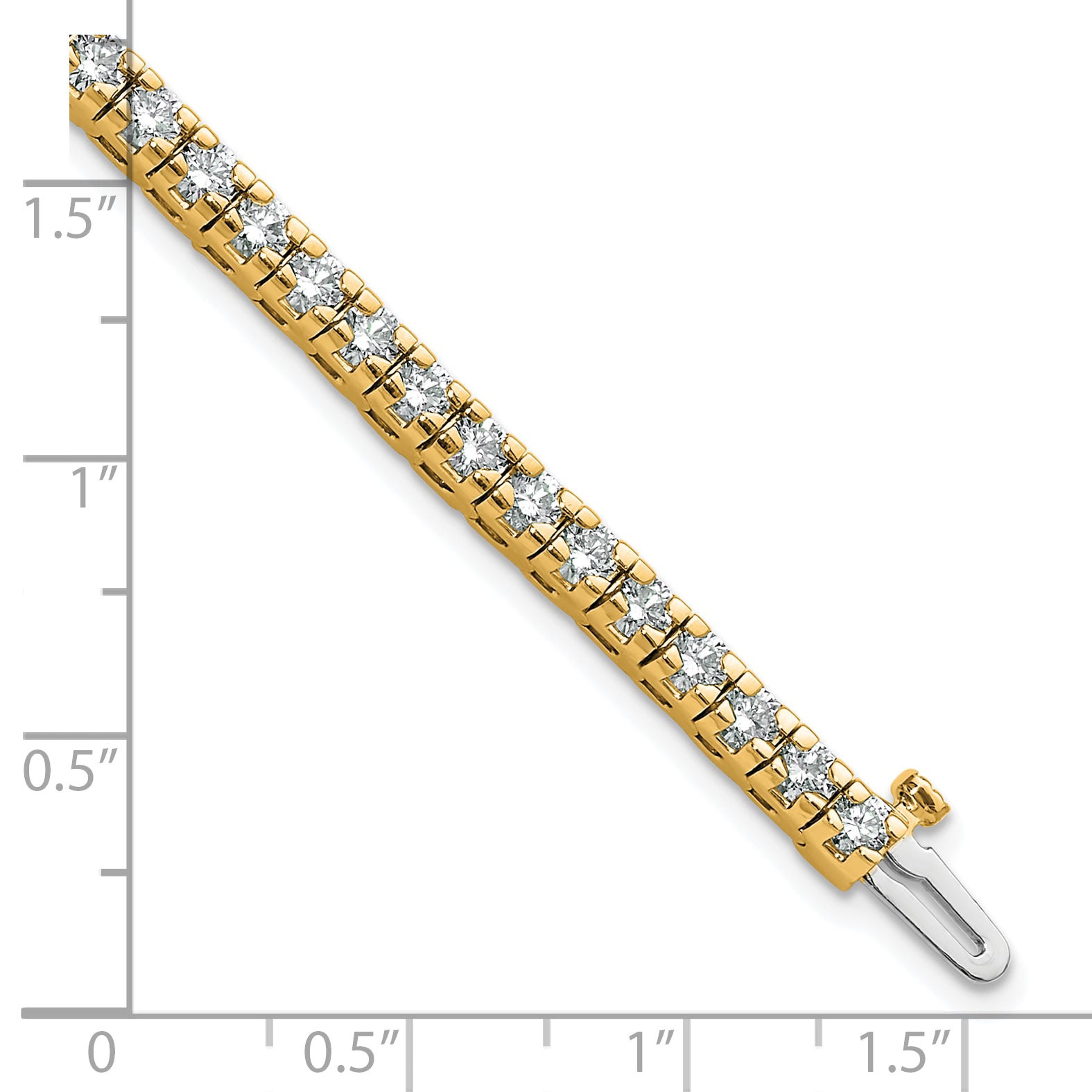 14k Complete 4.65 carat Round AAA Diamond 4-prong 7 inch Tennis Bracelet X734AAA