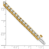 14k Complete 4.65 carat Round AAA Diamond 4-prong 7 inch Tennis Bracelet X734AAA