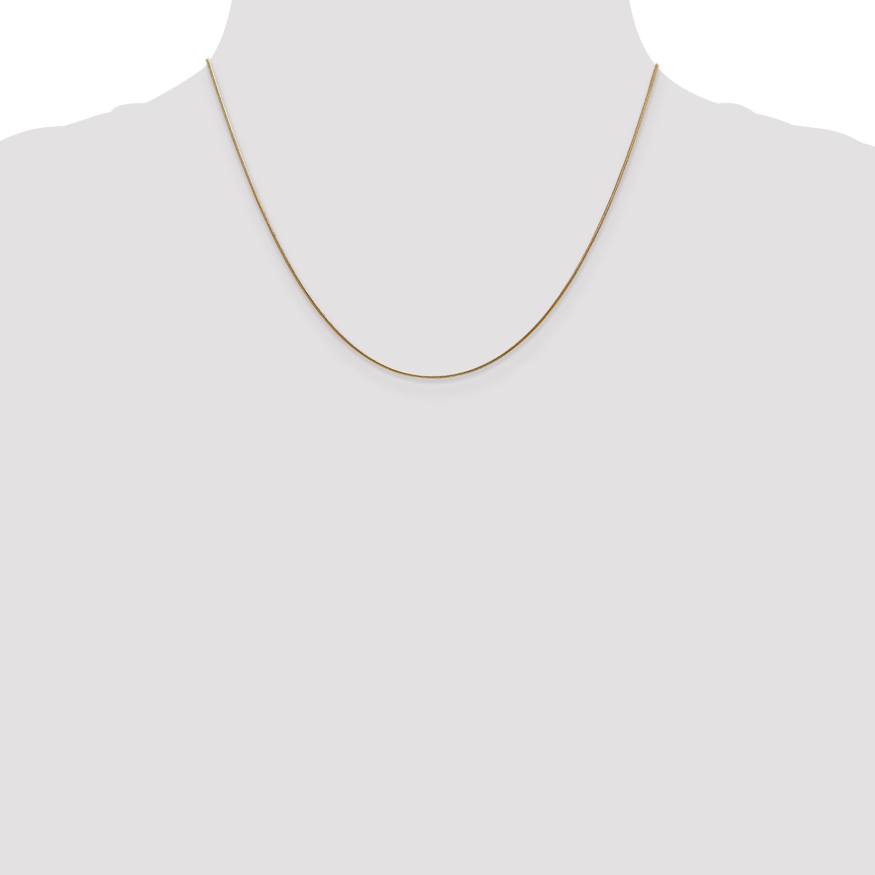 14K 10 inch .8mm Round Snake with Lobster Clasp Anklet SNA060