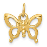 14k Solid Polished Butterfly Charm K1027