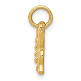 14k Solid Polished Butterfly Charm K1027