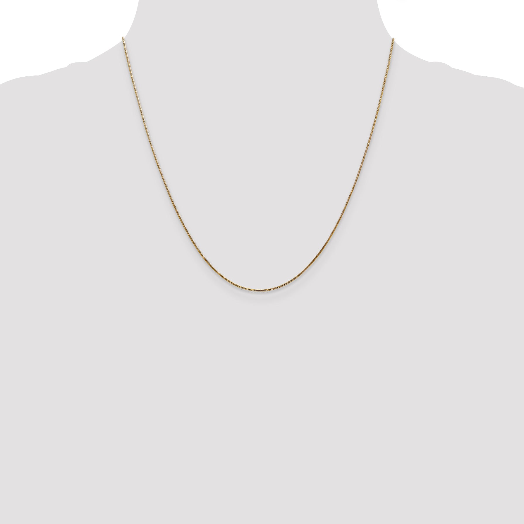 14K 10 inch .8mm Round Snake with Lobster Clasp Anklet SNA060