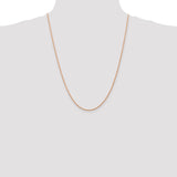 14K Rose Gold 10 inch 1.5mm Diamond-cut Man Made Rope with Lobster Clasp Anklet R012