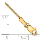 14K 10 inch 1.05mm Diamond-cut Spiga with Lobster Clasp Anklet PEN157