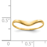 14k Polished Curve Ring R385