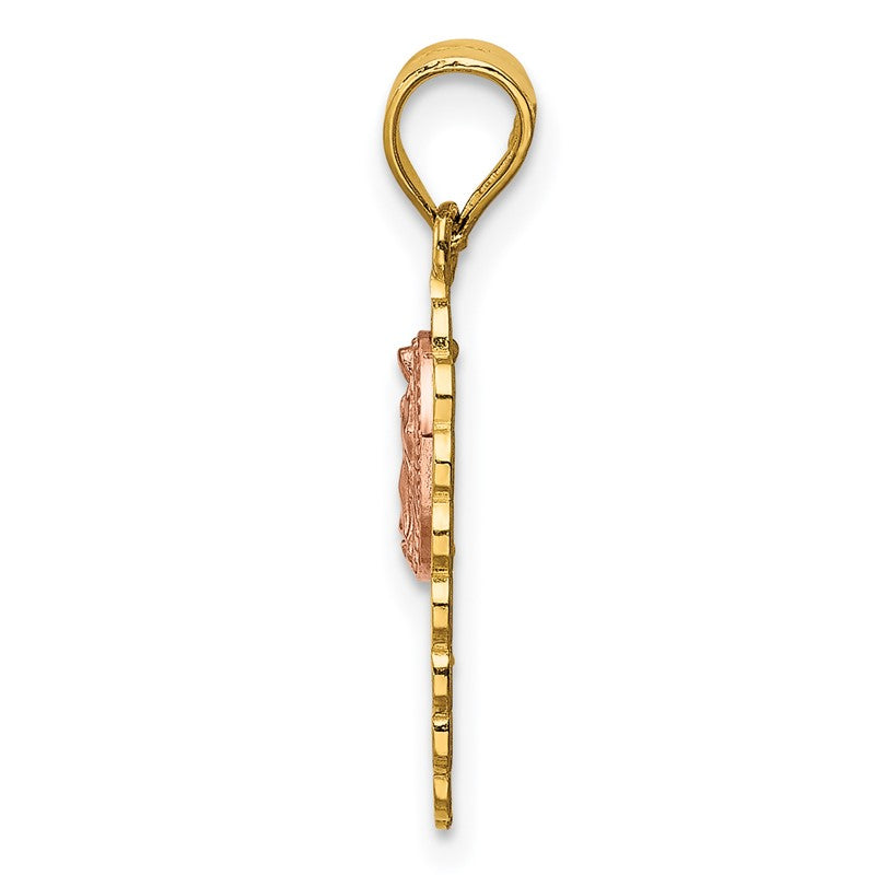 14k Two-tone 15 Our Lady of Guadalupe Pendant K4715