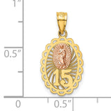 14k Two-tone 15 Our Lady of Guadalupe Pendant K4715