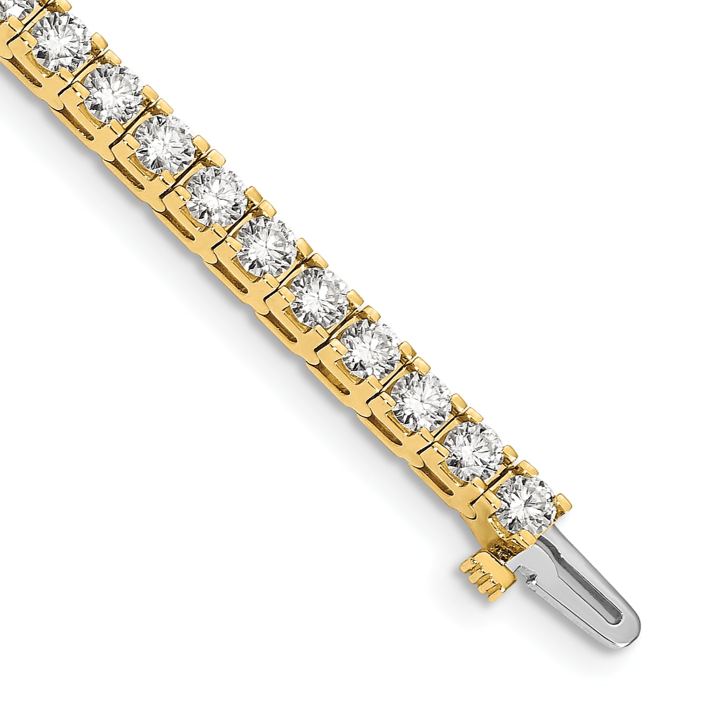 14k Complete 6.6 carat Round AAA Diamond 4-prong 7 inch Tennis Bracelet X2044AAA