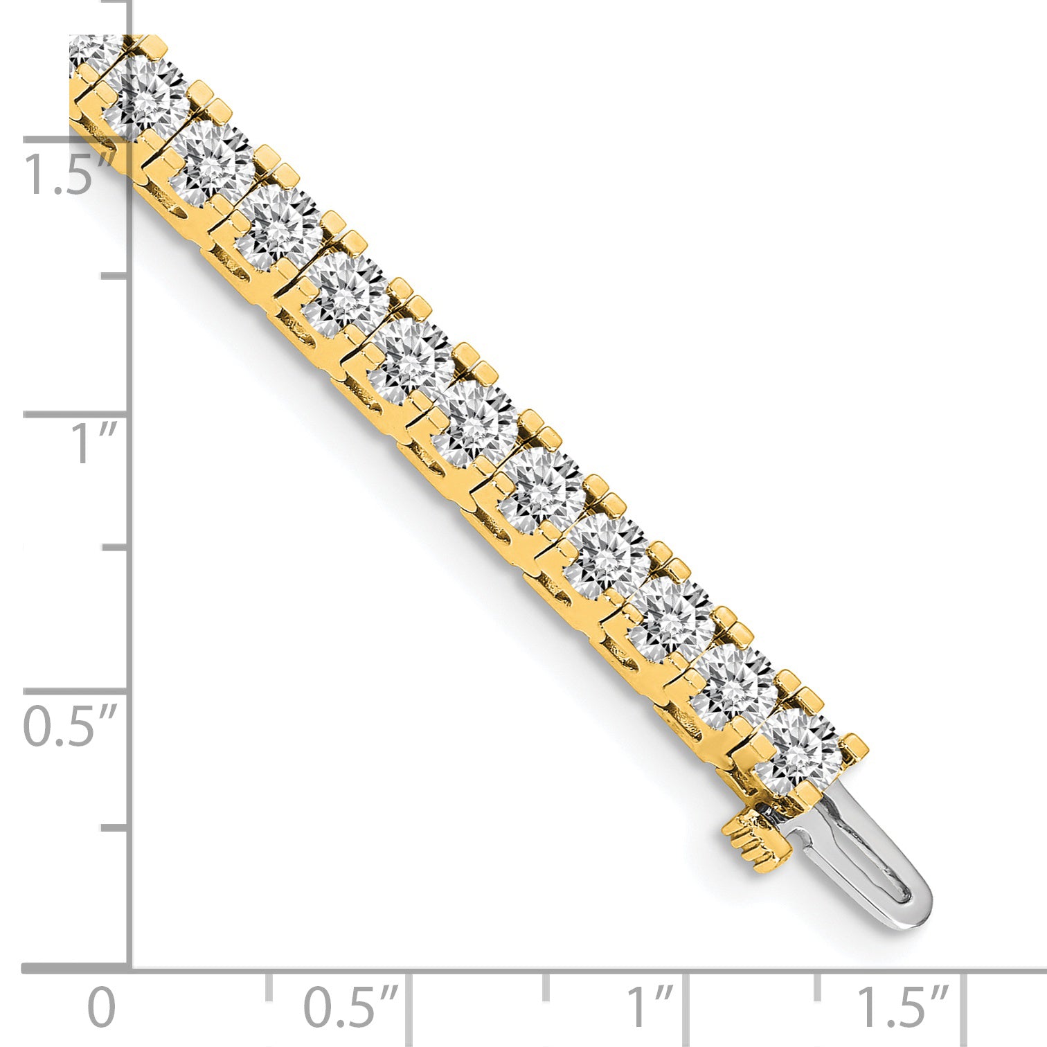 14k Complete 7.5 carat Round AAA Diamond 4-prong 7 inch Tennis Bracelet X2045AAA