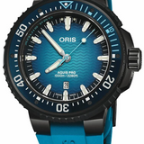 Oris Aquis Pro 1000M Blue Titanium Watch - 49mm Rubber Strap