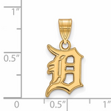 10K Yellow Gold Detroit Tigers 'D' Charm Pendant | Medium