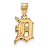 10K Yellow Gold Detroit Tigers 'D' Charm Pendant | Medium