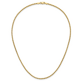 14K Gold 1.75mm Diamond-Cut Rope Chain Necklace - 16"