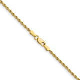 14K Gold 1.75mm Diamond-Cut Rope Chain Necklace - 16"