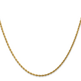 14K Gold 1.75mm Diamond-Cut Rope Chain Necklace - 16"