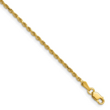 14K Gold 1.75mm Diamond-Cut Rope Chain Necklace - 16"