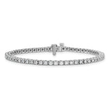 14k White Gold Complete 2.17 carat Round AAA Diamond 4-prong 7 inch Tennis Bracelet X730WAAA