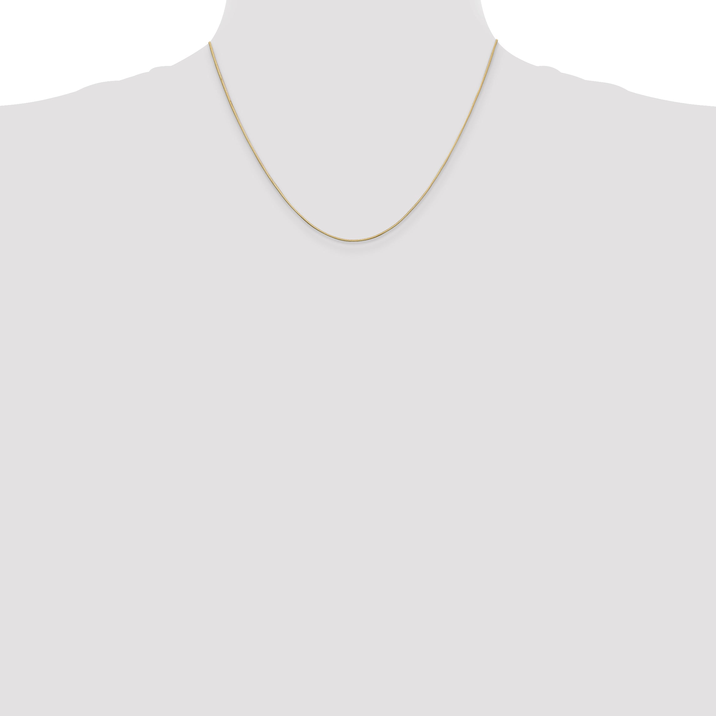 14K 10 inch .6mm Octagonal Snake with Lobster Clasp Anklet OSA080