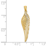 14K Cut-out Angel Wing Pendant C4572