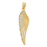 14K Cut-out Angel Wing Pendant C4572