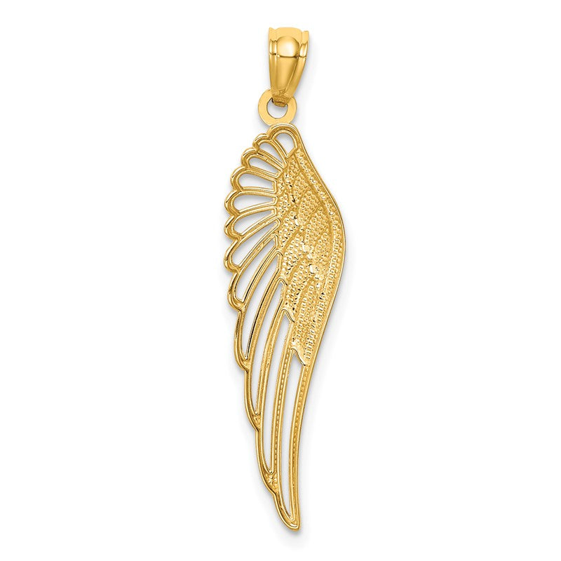 14K Cut-out Angel Wing Pendant C4572