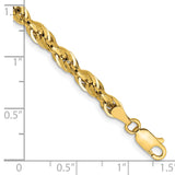 14K 26 inch 4.25mm Semi Solid Rope with Lobster Clasp Chain BC168
