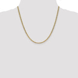 14K 10 inch 3.2mm Semi-Solid Anchor with Lobster Clasp Anklet BC122