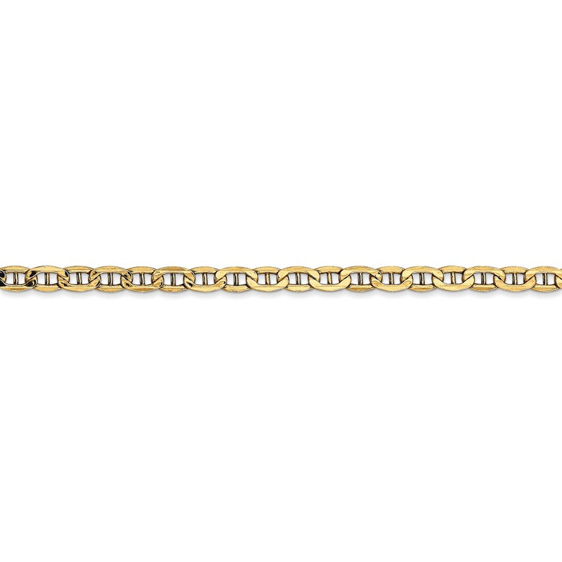 14K 10 inch 3.2mm Semi-Solid Anchor with Lobster Clasp Anklet BC122