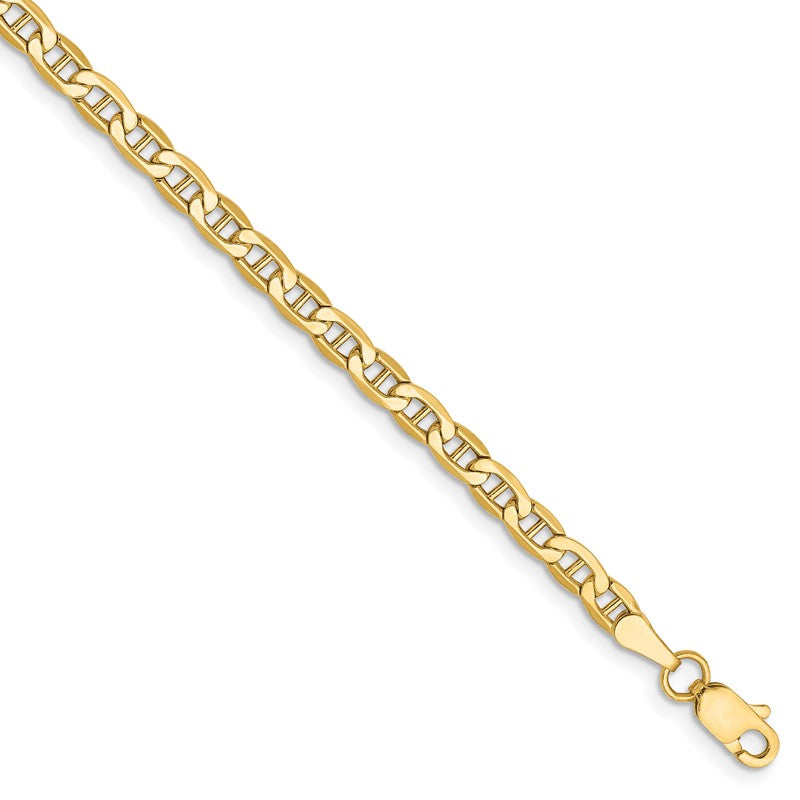 14K 10 inch 3.2mm Semi-Solid Anchor with Lobster Clasp Anklet BC122