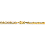 14K 10 inch 3.2mm Semi-Solid Anchor with Lobster Clasp Anklet BC122