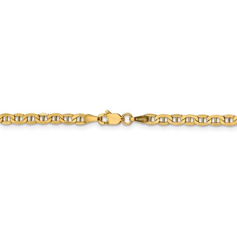 14K 10 inch 3.2mm Semi-Solid Anchor with Lobster Clasp Anklet BC122