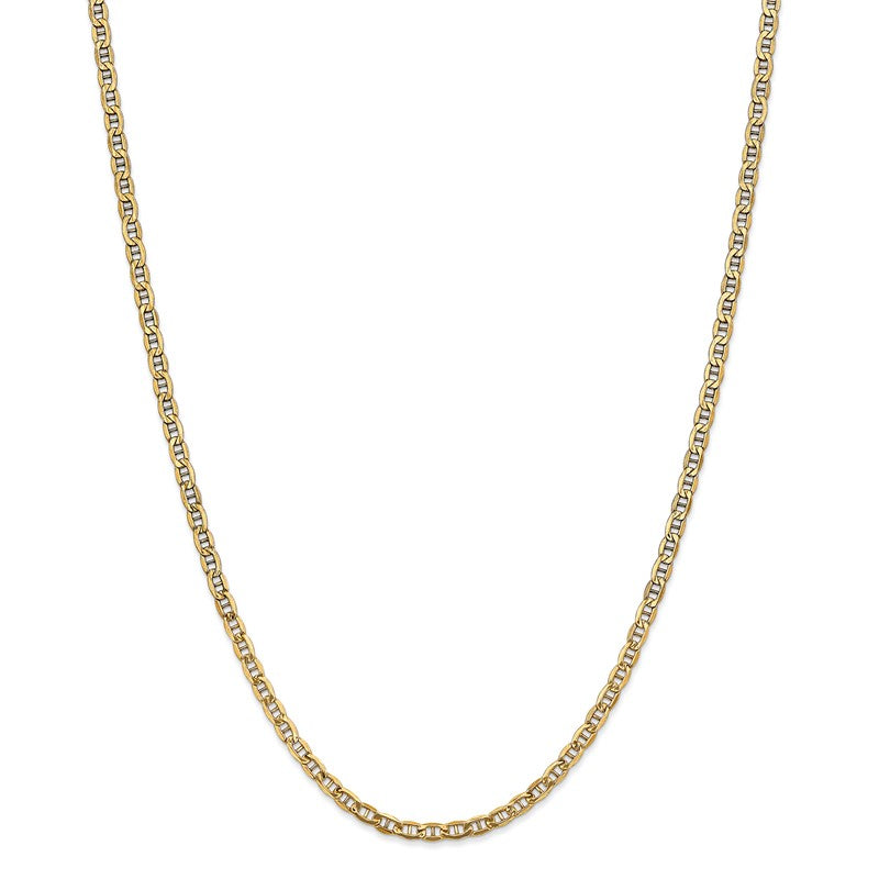 14K 10 inch 3.2mm Semi-Solid Anchor with Lobster Clasp Anklet BC122