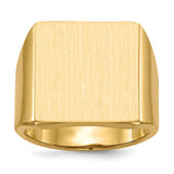14k 16.5x17.5mm Open Back Mens Signet Ring RS367