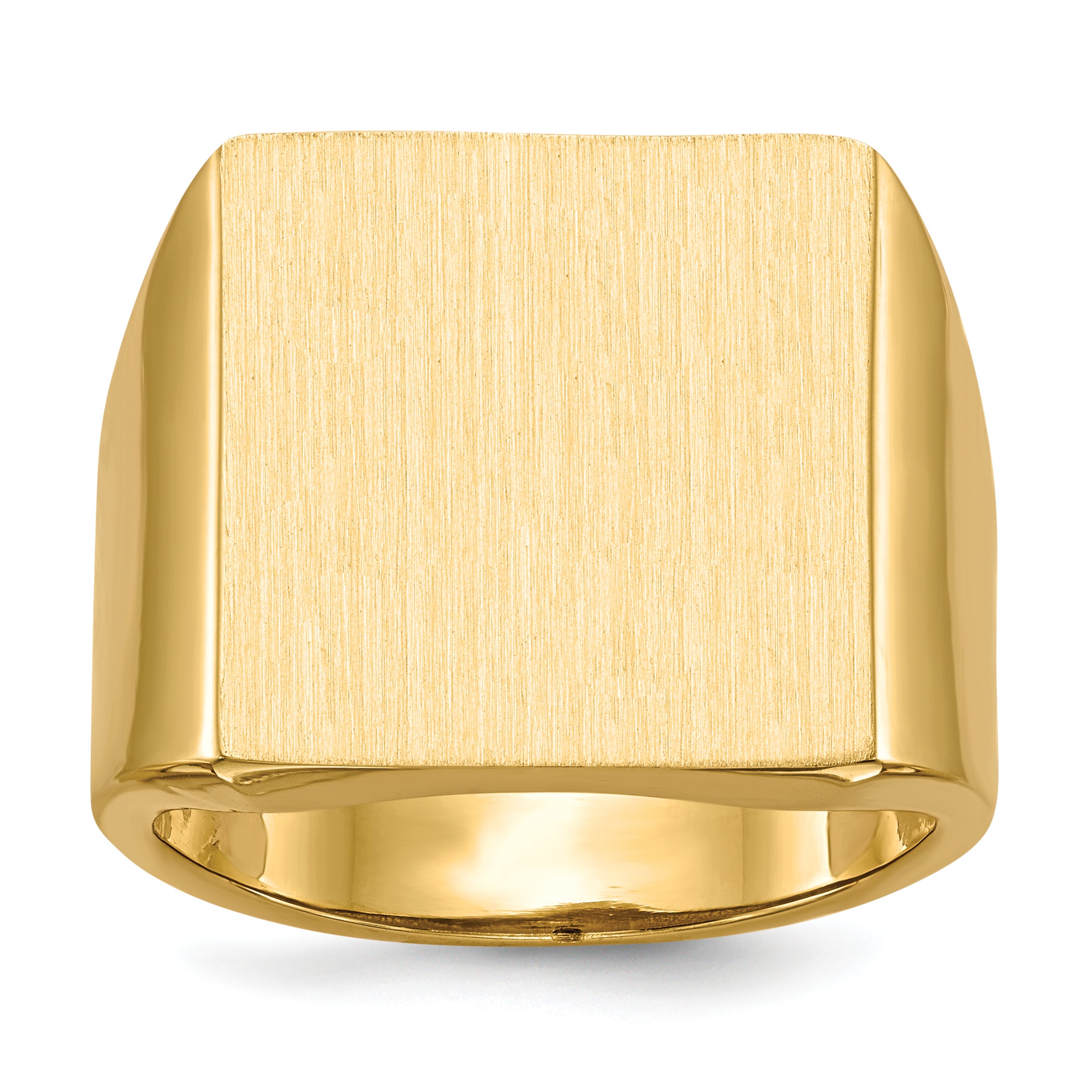 14k 16.5x17.5mm Open Back Mens Signet Ring RS367