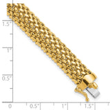 14k Polished 9.25mm Mesh 7.25 inch Bracelet SF596