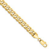 14K 26 inch 8.5mm Flat Beveled Curb with Lobster Clasp Chain FBU220