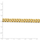 14K 26 inch 8.5mm Flat Beveled Curb with Lobster Clasp Chain FBU220