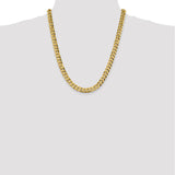 14K 26 inch 8.5mm Flat Beveled Curb with Lobster Clasp Chain FBU220