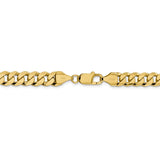 14K 26 inch 8.5mm Flat Beveled Curb with Lobster Clasp Chain FBU220