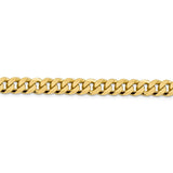 14K 26 inch 8.5mm Flat Beveled Curb with Lobster Clasp Chain FBU220