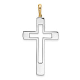 14k Two-tone Fancy Cross Pendant K1200