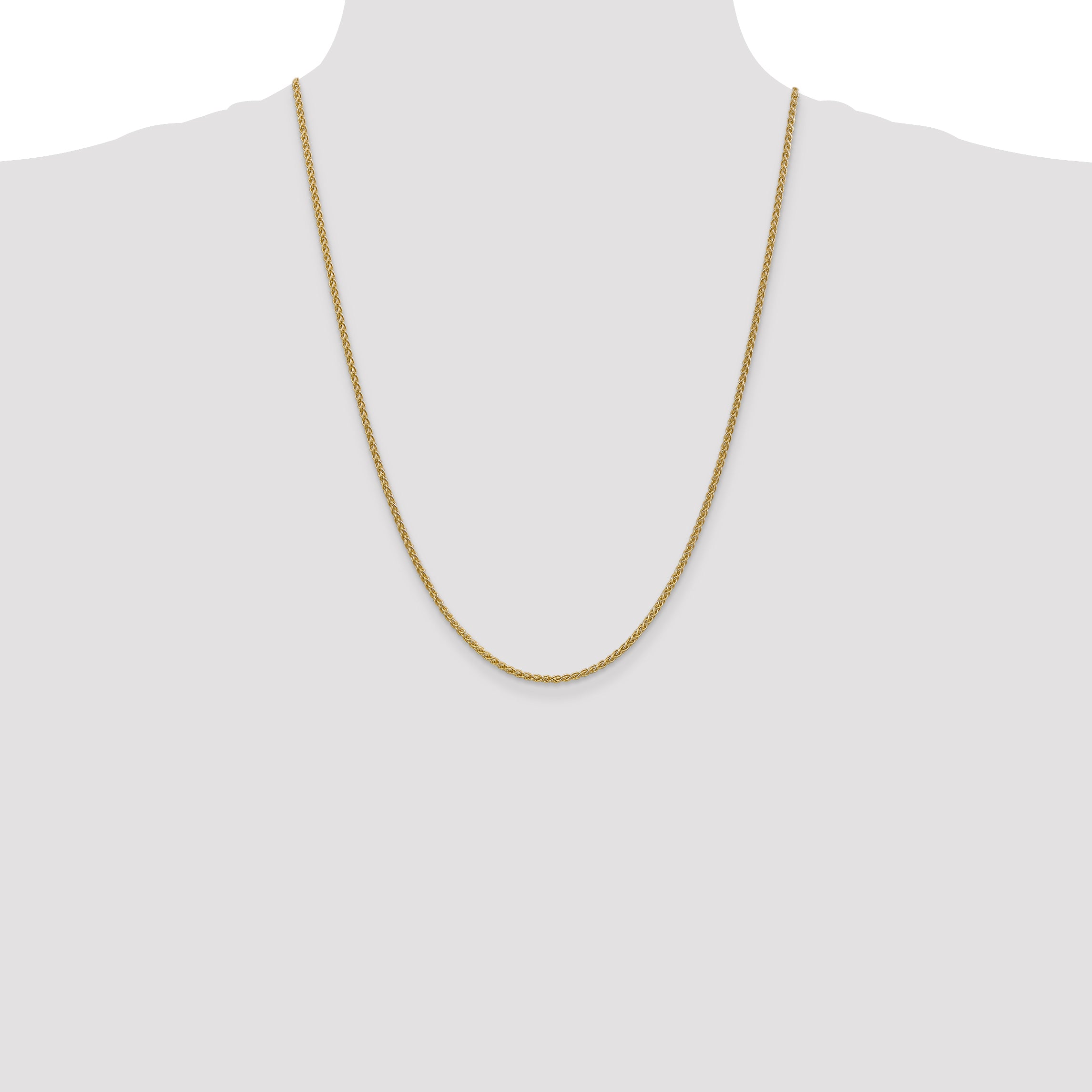 14K 14 inch 2.1mm Spiga with Lobster Clasp Chain PEN13