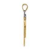 14k Two-tone The Kids Medium Boy with Hat on Right AA Diamond Love Pendant XK515AA