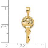 14K Polished Key Charm YC1214