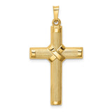 14k Hollow Polished Center -X- Cross Pendant XR1817