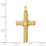 14k Hollow Polished Center -X- Cross Pendant XR1817