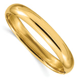 14k 7/16 Oversize High Polished 10.00mm Hinged Oval Bangle Bracelet HP7/16O