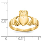 14k Mens Polished Claddagh Ring K4774