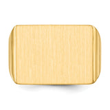 14k 19.5x14.5mm Rectangle Open Back Mens Signet Ring RS413
